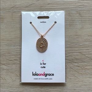 C pendant and necklace set